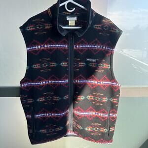 Obermeyer Men's Black and Multi aztec fleece gilet